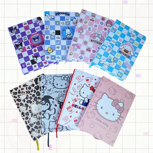 【直播装】高颜值三丽鸥卡通可爱彩页硬壳本 ins风A5办公日记本本子