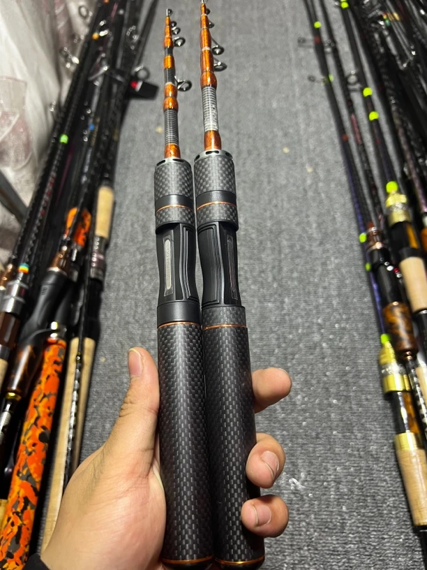 碳纤维伸缩微物路亚竿旅行竿翘嘴马口白条竿