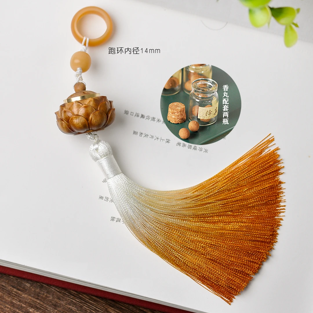 菩提手串古莲雕刻香囊莲花手工艺制作流苏菩提子正宗莲花菩提手串