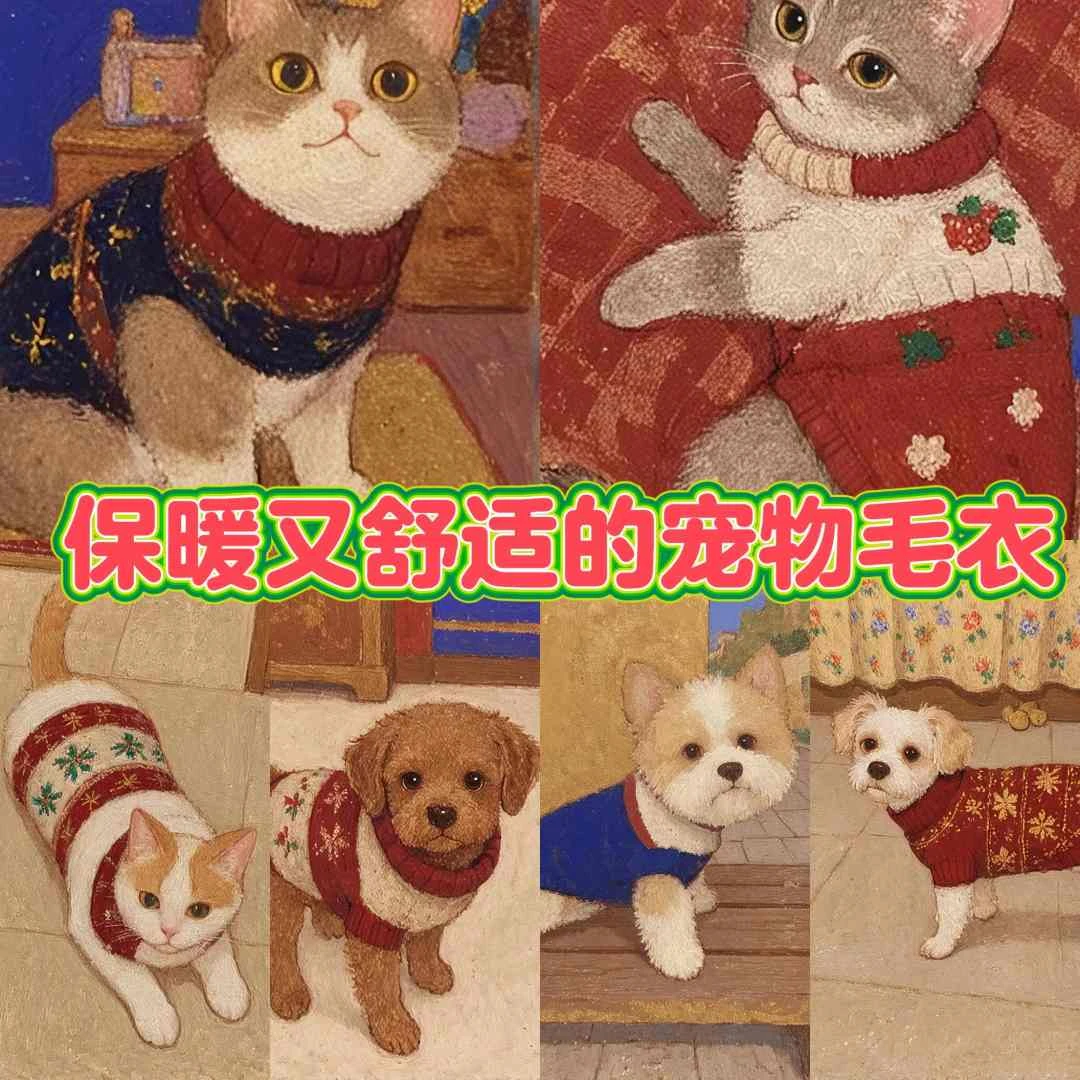 宠物衣服秋冬款加厚保暖狗狗毛衣猫咪背心高颜值网红泰迪柯基比熊