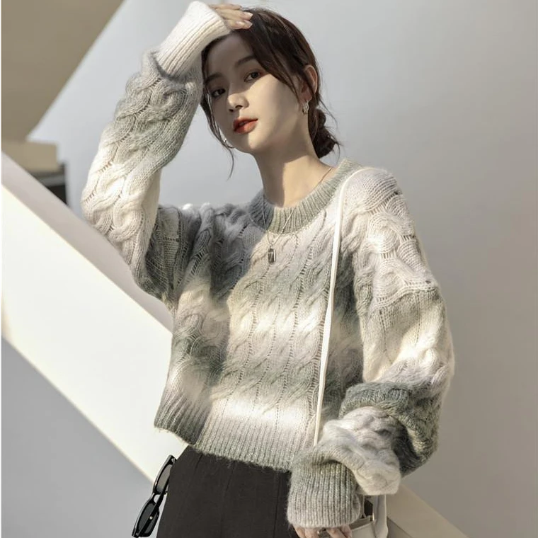 【001-100】非主图 新款秋冬 时尚毛针织衫韩版修身学生休闲慵懒风
