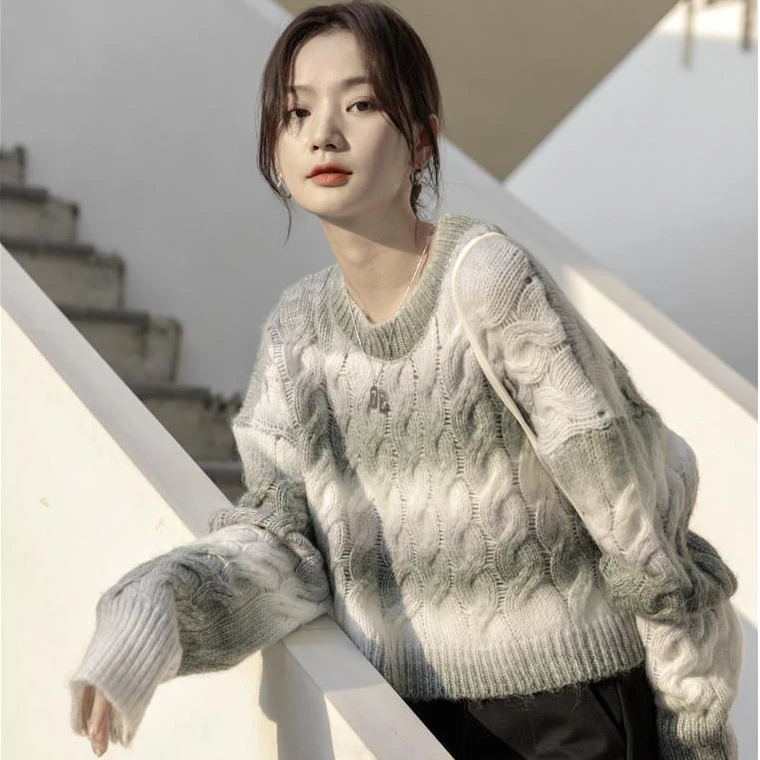 【801-900】非主图秋冬 时尚毛针织衫韩版修身学生休闲慵懒风