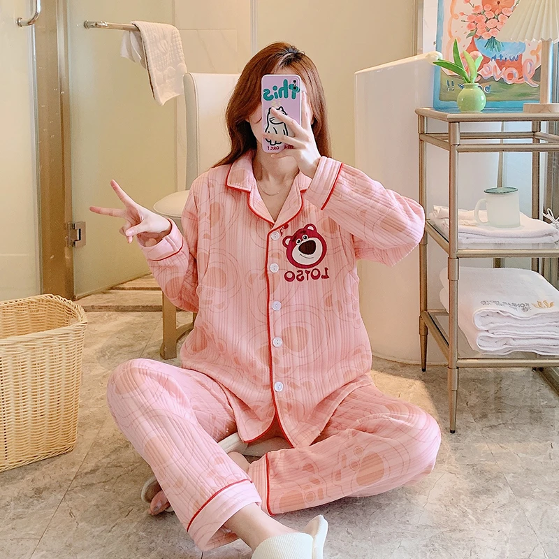 春秋加厚空气棉月子服冬季产后夹棉孕妇睡衣秋冬哺乳家居服两件套
