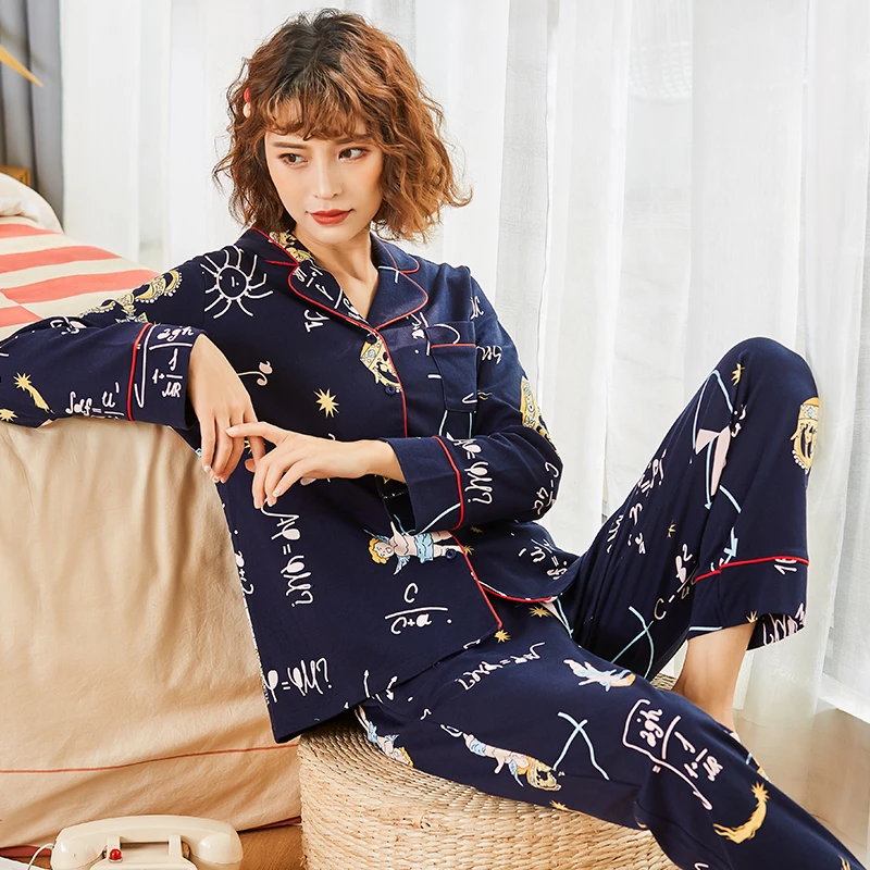 月子服春秋纯棉产后4月份56孕妇睡衣夏季薄款喂奶哺乳睡衣出院服