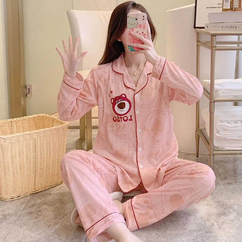 月子服产后哺乳孕妇睡衣女春秋款怀孕期产妇喂奶夏季薄款套装长袖