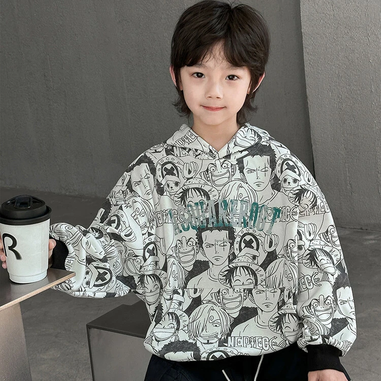 儿童装秋季连帽卫衣2024新款男童春秋上衣中大童韩版宽松卫衣2777