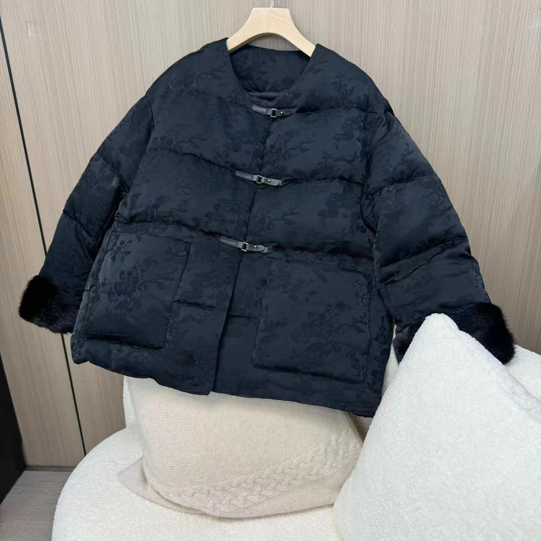 【花绒】短款羽绒服时尚百搭印花#58