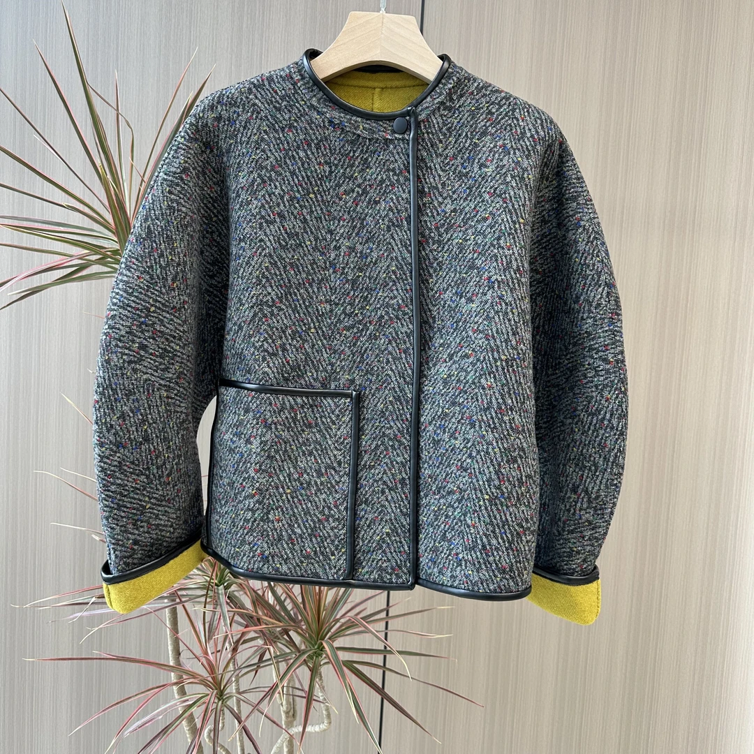 【时序新秋】小香风毛呢外套#0166