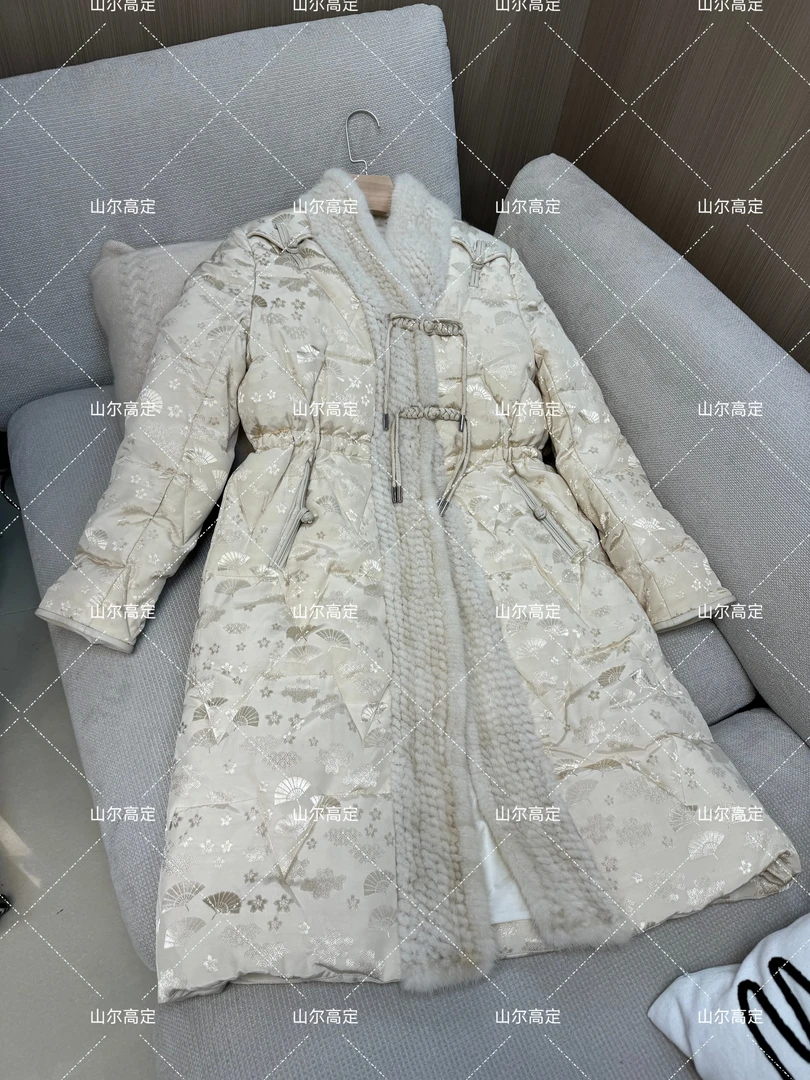 【银扇】绣花国风羽绒服#0083