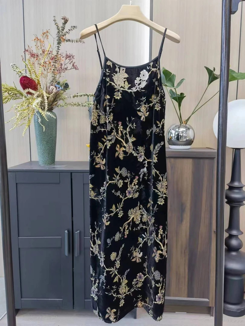 【梨花】桑蚕丝花卉半身裙