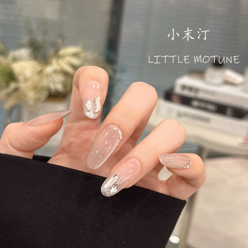 【云端】小末汀显白裸色美甲气质简约爆闪温柔纯欲穿戴甲
