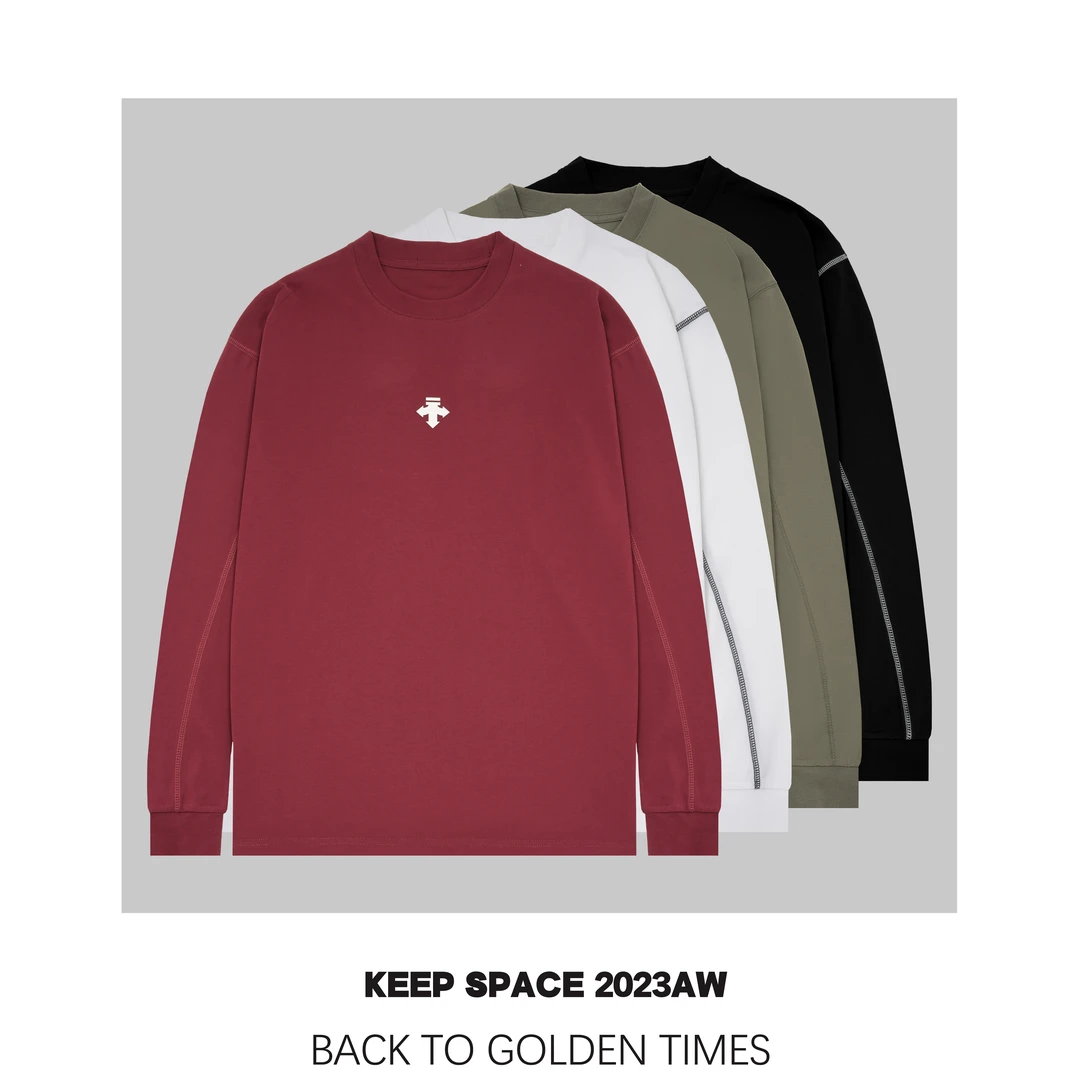 型致新款坎哈苏缉明线设计百搭圆领长袖打底上衣24110#4019