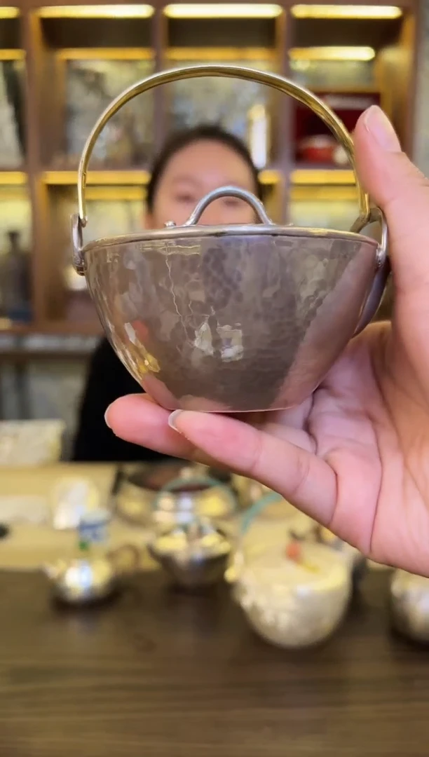 【闪购商品】足银紫皮小提梁壶