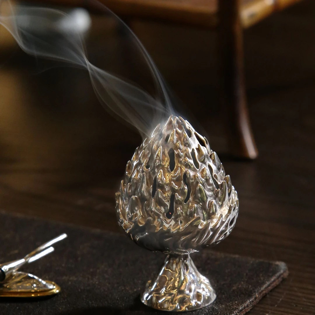 银壶家族纯手工打造日式轻奢家用款博山香炉喝茶必备小件