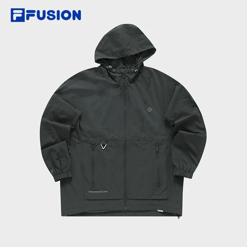 FILA FUSION潮牌情侣款秋冬宽松舒适时尚休闲梭织外套T11U343701F