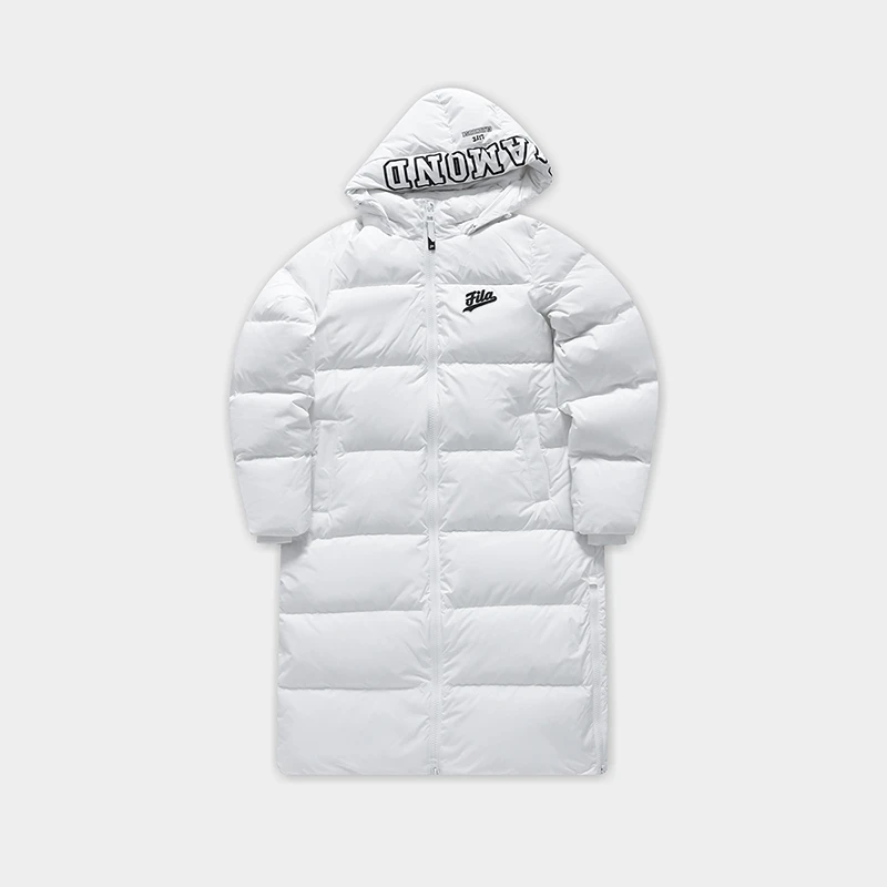 Fila/斐乐潮流长款羽绒服时尚百搭保暖连帽羽绒服T11W342910F