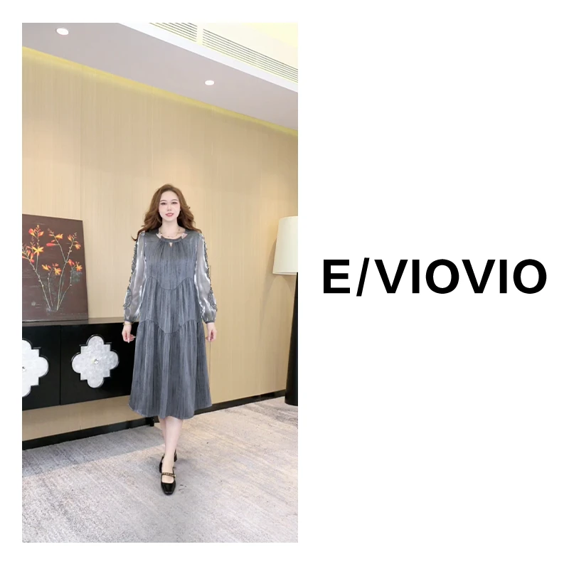 胖大今冬季大码女装秋冬新款显瘦百搭复古气质连衣裙ZB6130