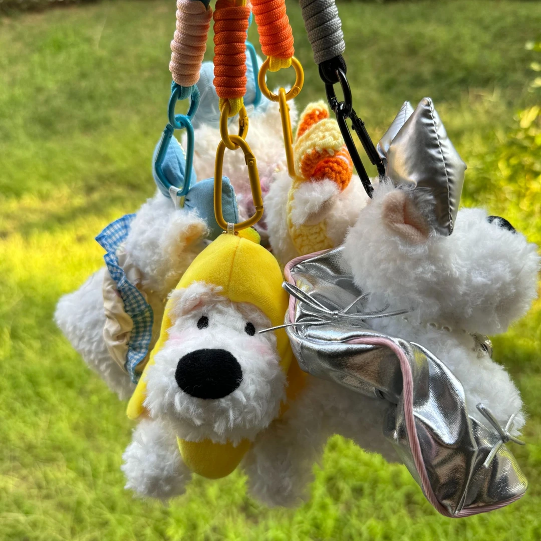 拍下代拆西高地小狗毛绒包挂