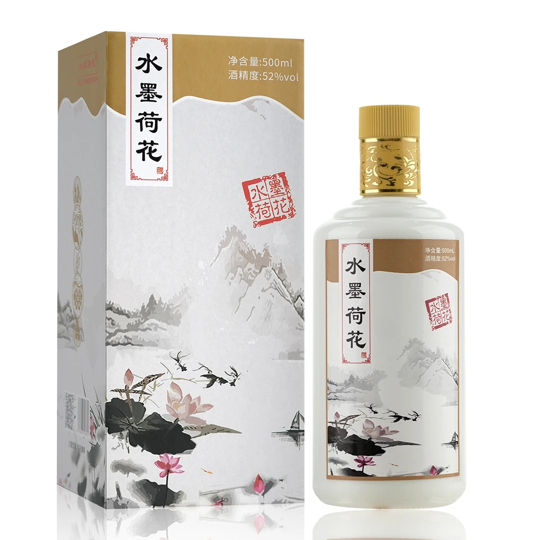 水墨荷花水墨荷花酒52度500