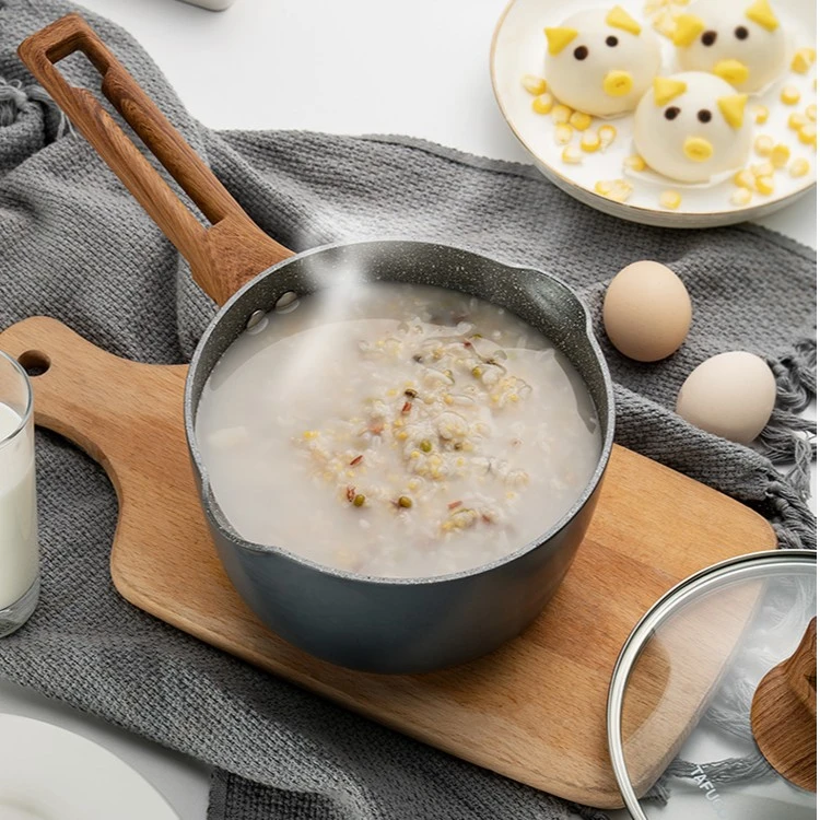 泰福高导热麦饭石不粘锅电磁炉燃气灶通用少油烟耐用家用奶锅