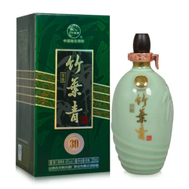 竹叶青山西杏花村汾酒竹叶青酒国酿三十45°225ml*8瓶整箱装