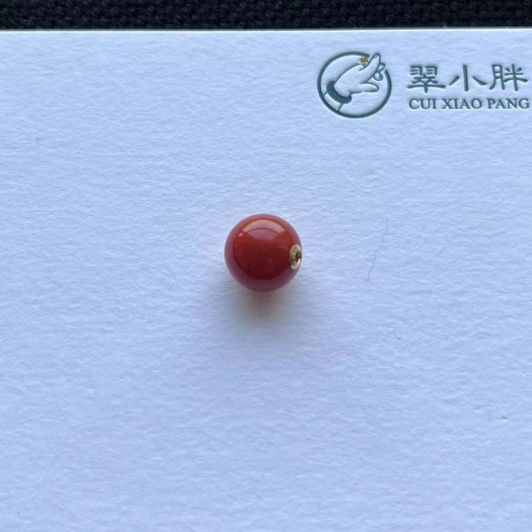 翠小胖 18k南红路路通吊坠