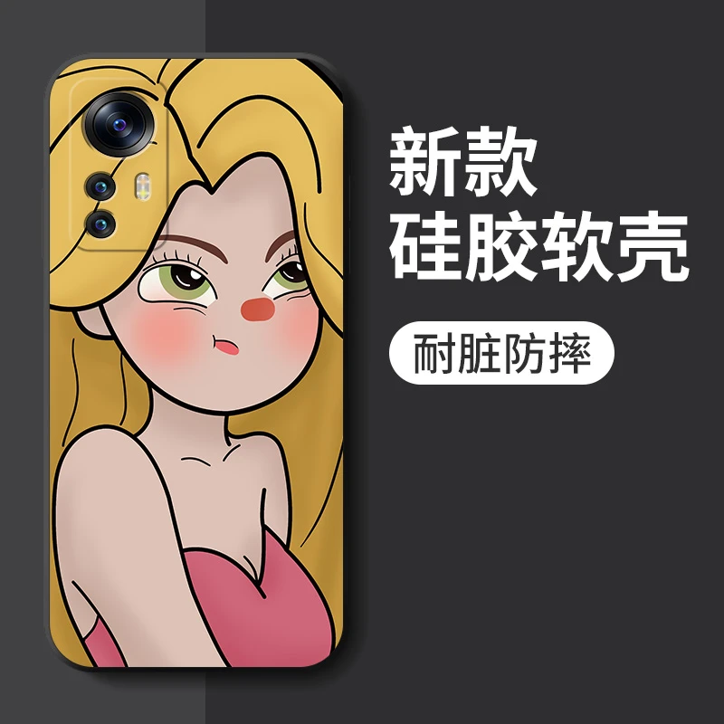 小米12S手机壳12SPro可爱女孩12SUltra菲林壳液态硅胶超薄保护套