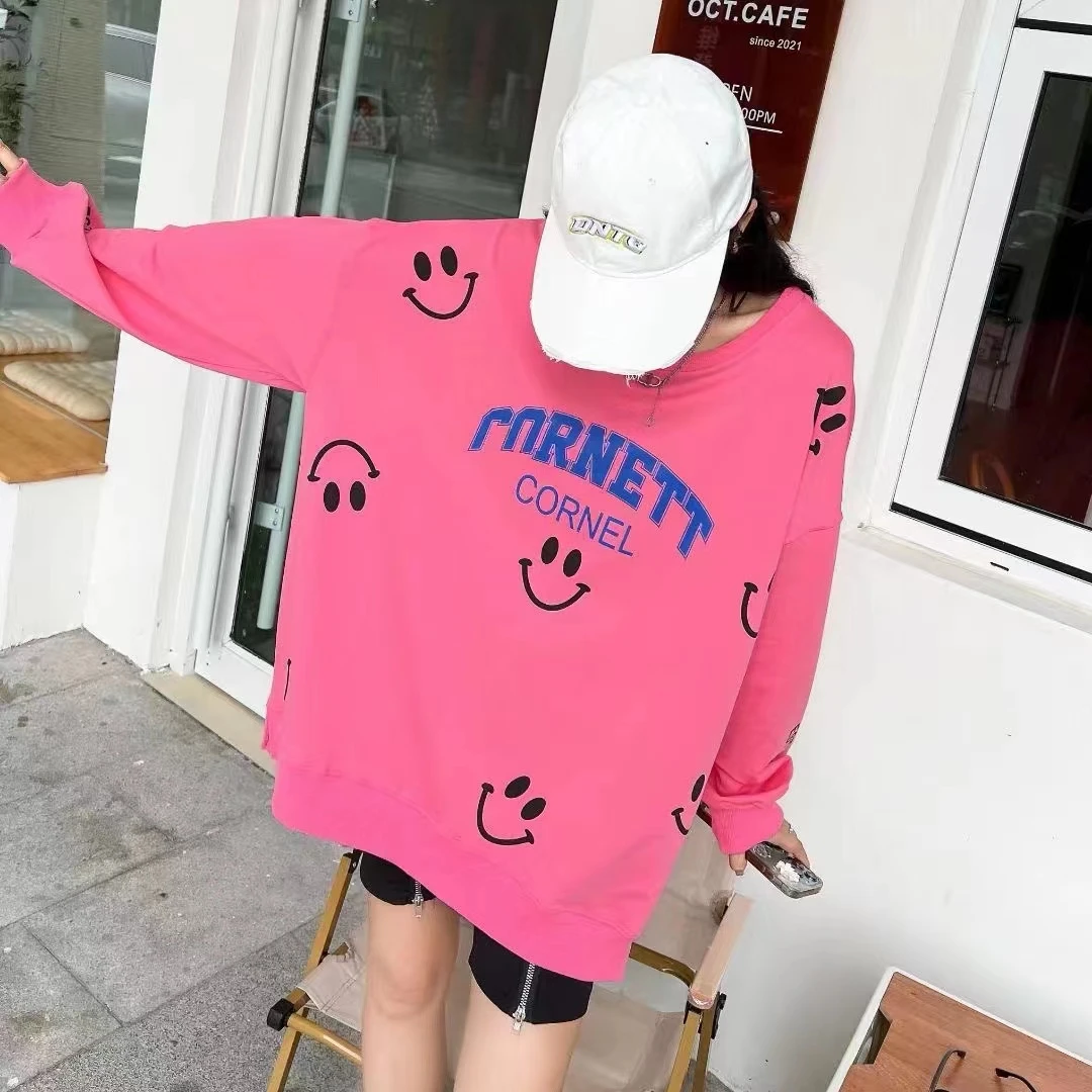 笑脸卫衣130-220斤大版