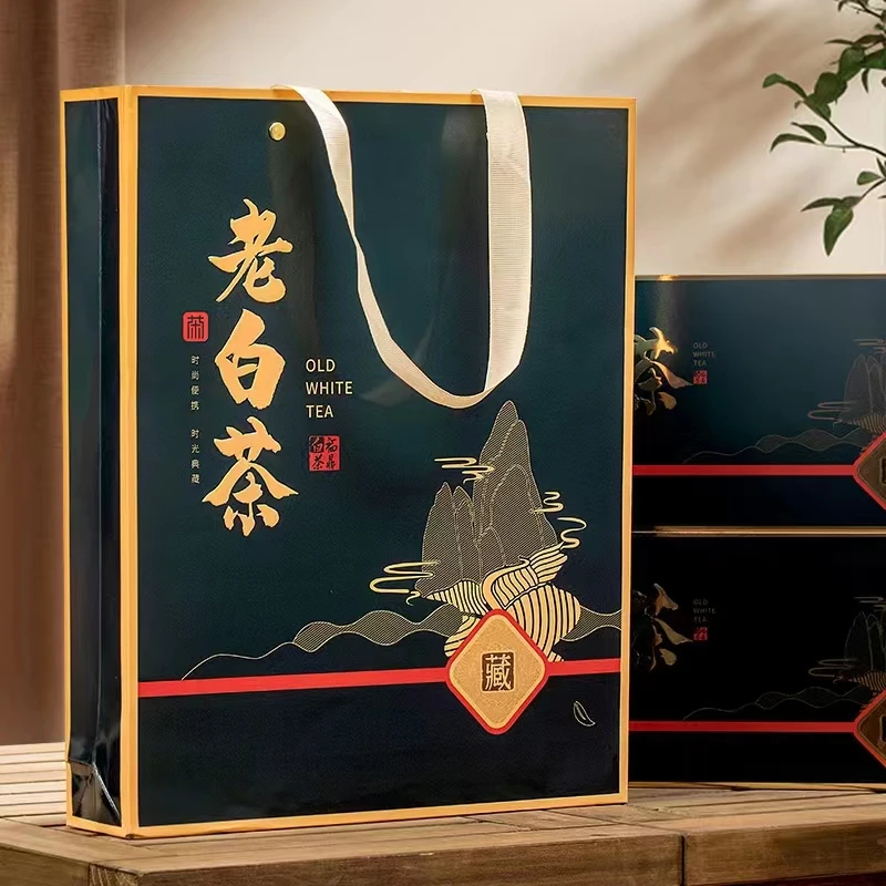 福鼎老白茶2015年小方片寿眉茶叶饼干茶商务老白茶礼盒装18端午节