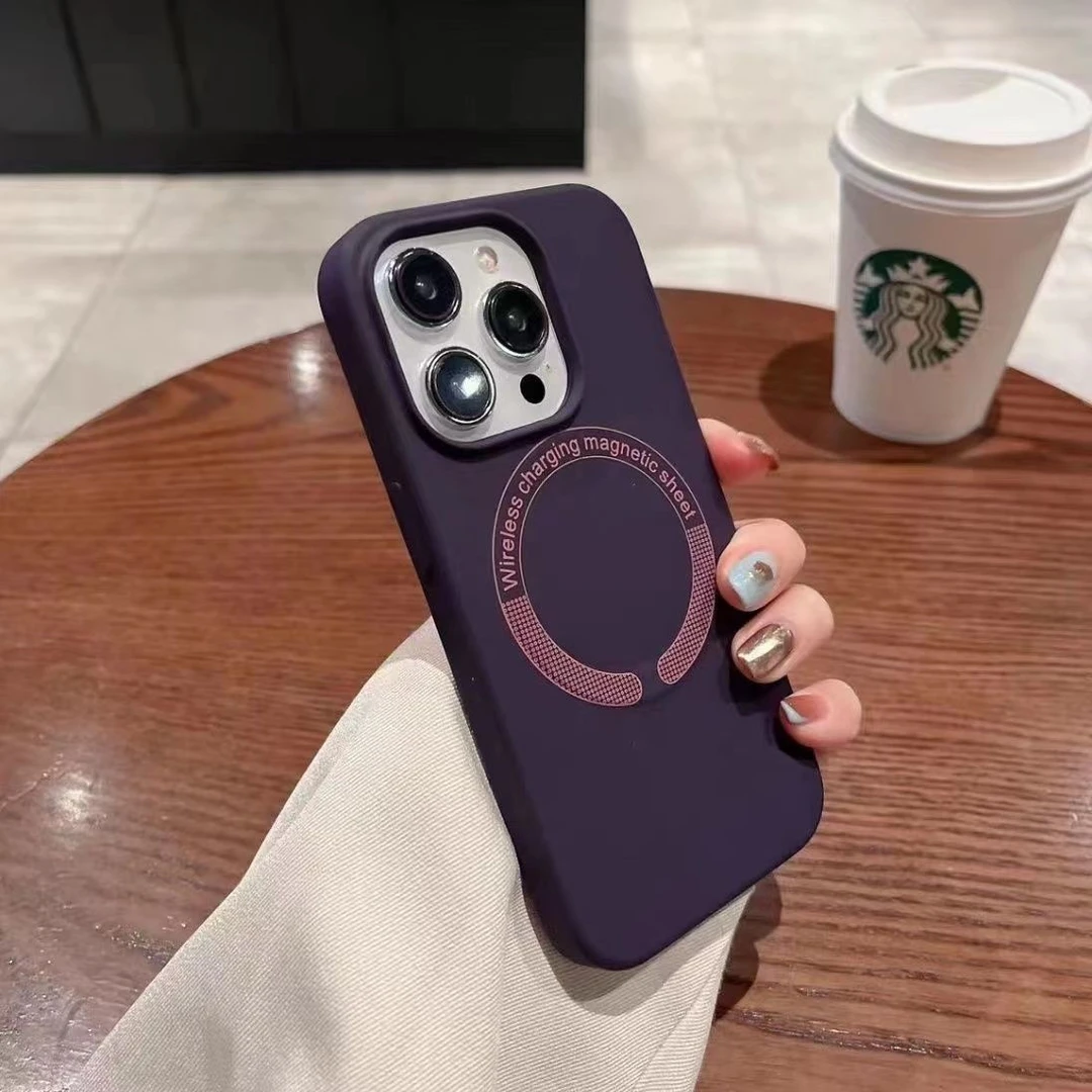 真液态硅胶iPhone13promax苹果12复古11磁吸无线充电14plus防摔