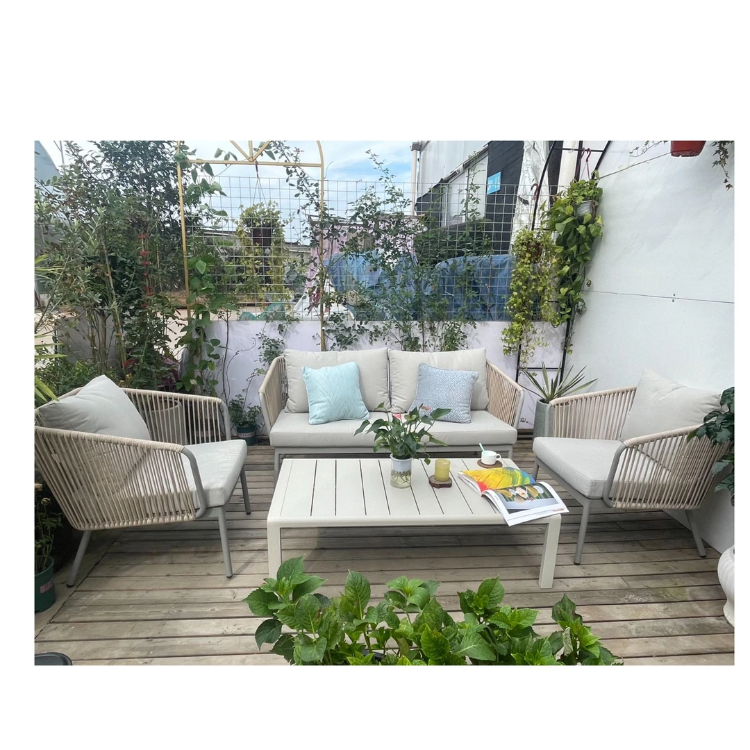 户外庭院露台沙发阳台简约创意轻奢别墅藤编