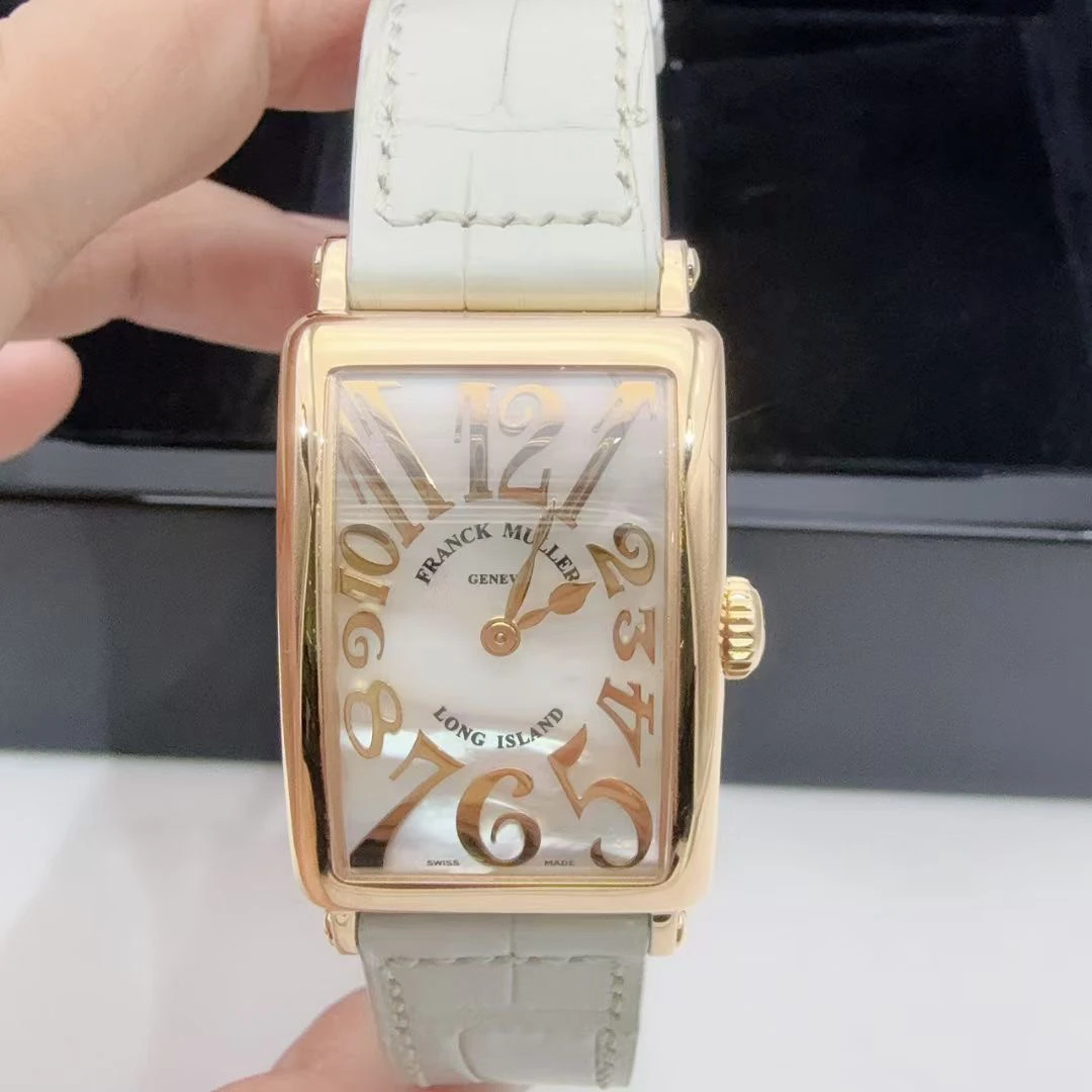 95新 Franck Muller/法兰克穆勒 贝母面玫瑰金23*32mm石英女表