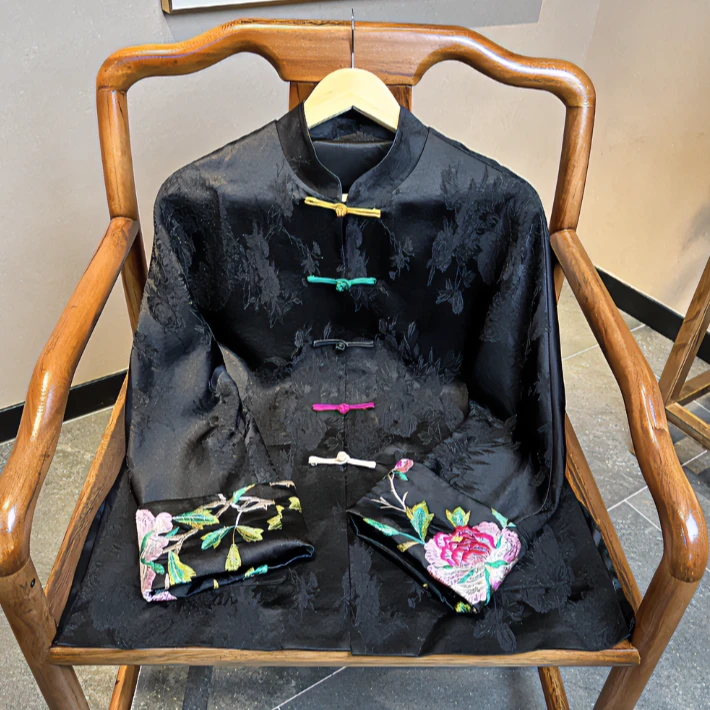 五行 芳华设计新中式重工刺绣外套复古民族风设计师款外套