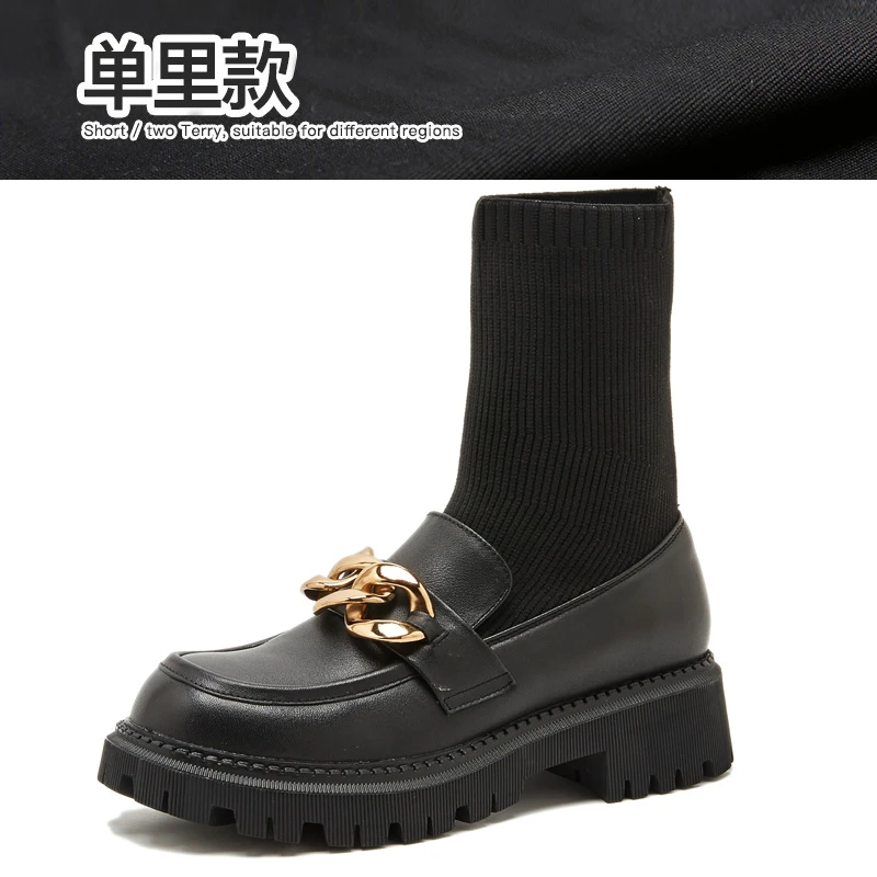 218147真皮短靴女