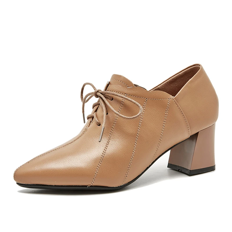 19603英伦风真皮小皮鞋女