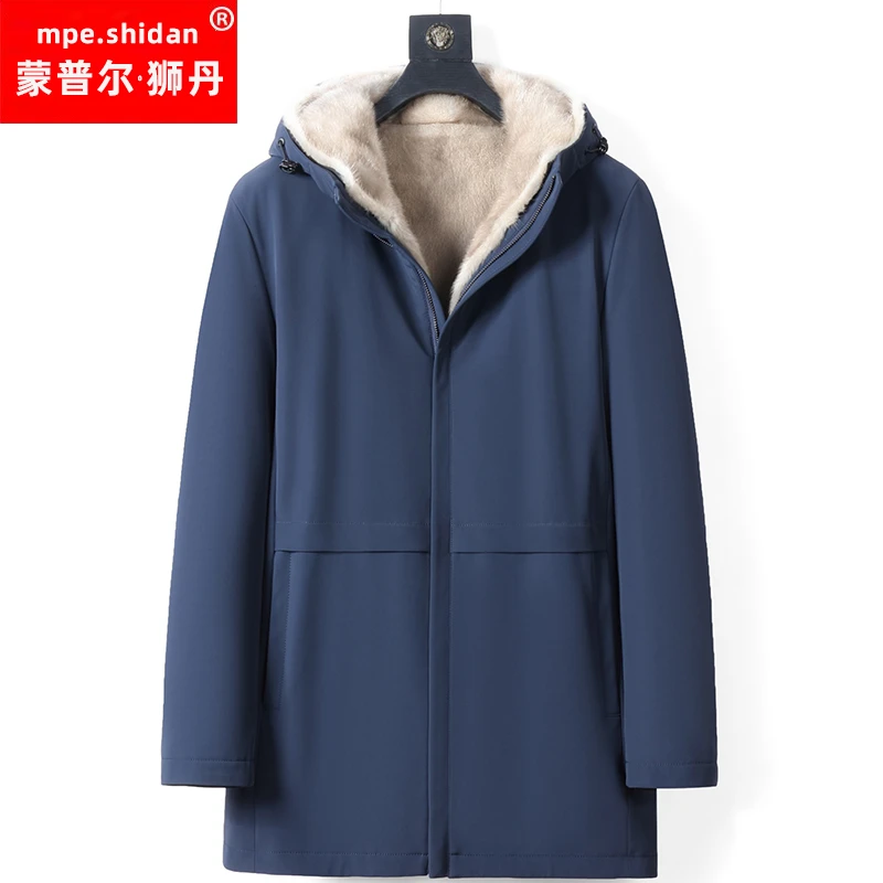 mpe.shidan/蒙普尔·狮丹2202海宁冬装中老年男外套水貂内胆派克服