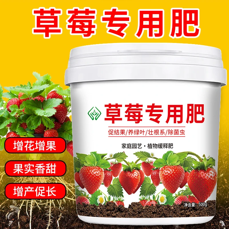草莓专用肥料家庭盆栽花盆种植微生物复合肥料生根壮果颗粒缓释肥