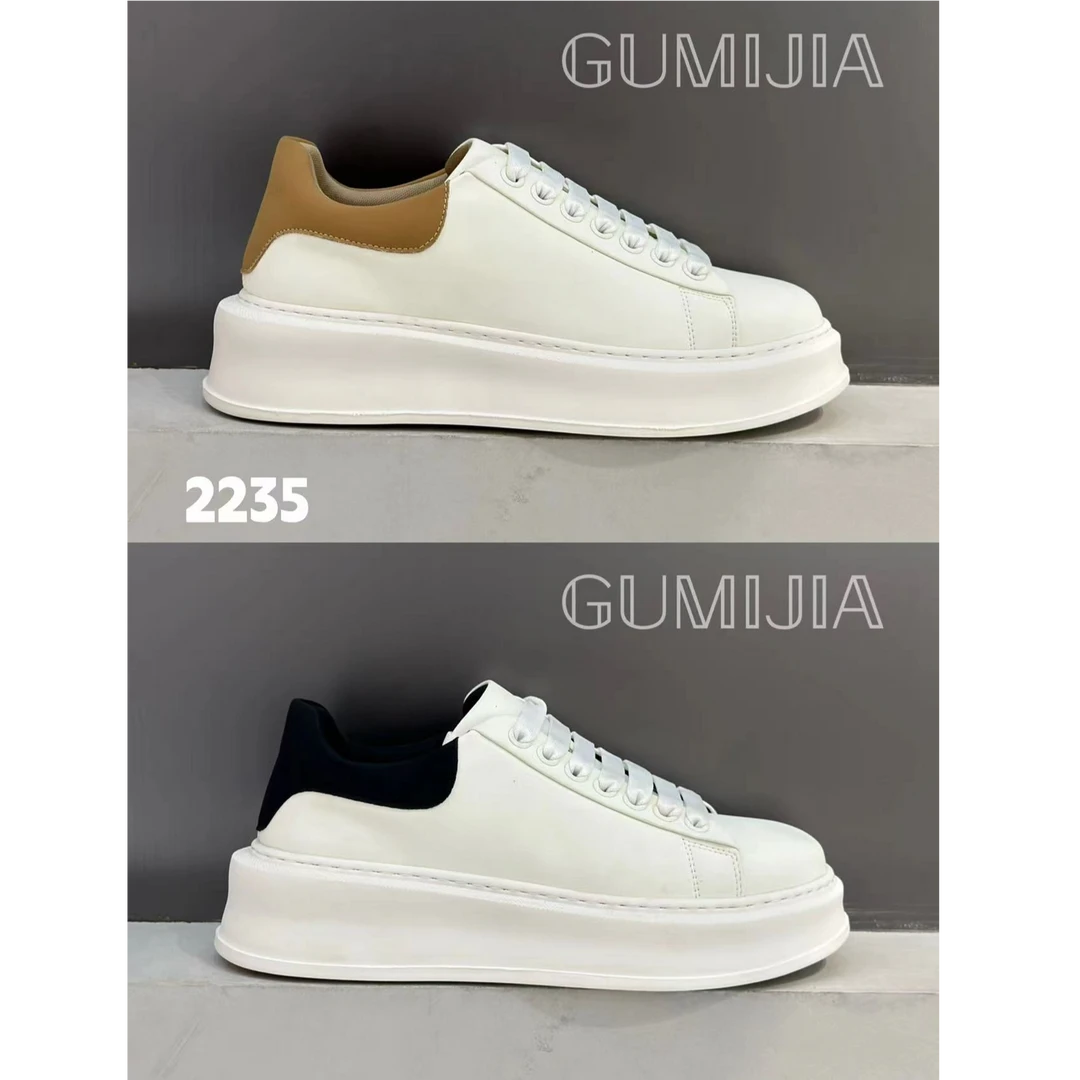 Gumijia/高端百搭纯色舒适潮鞋时尚休闲透气低帮休闲鞋男鞋2235