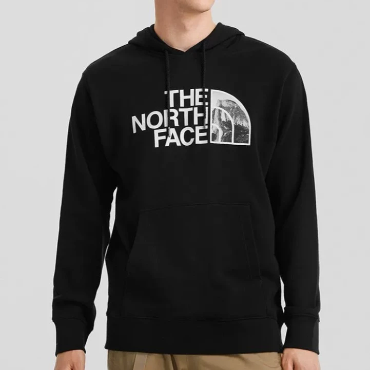 THE NORTH FACE北面卫衣男运动户外宽松长袖黑连帽套头衫7QUV