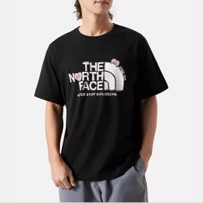 The North Face北面情侣短袖男女款户外透气爱心运动圆领T恤 88FX