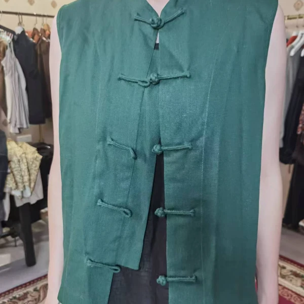 直播新款女装上衣女款时尚休闲女士夏季复古对襟马甲