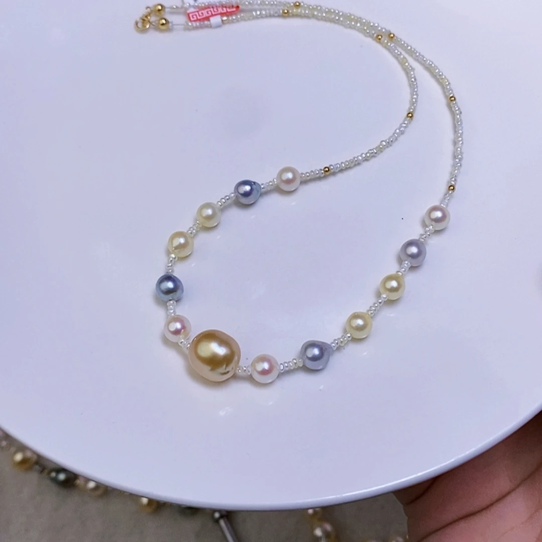 海水珍珠颈饰18K金镶嵌