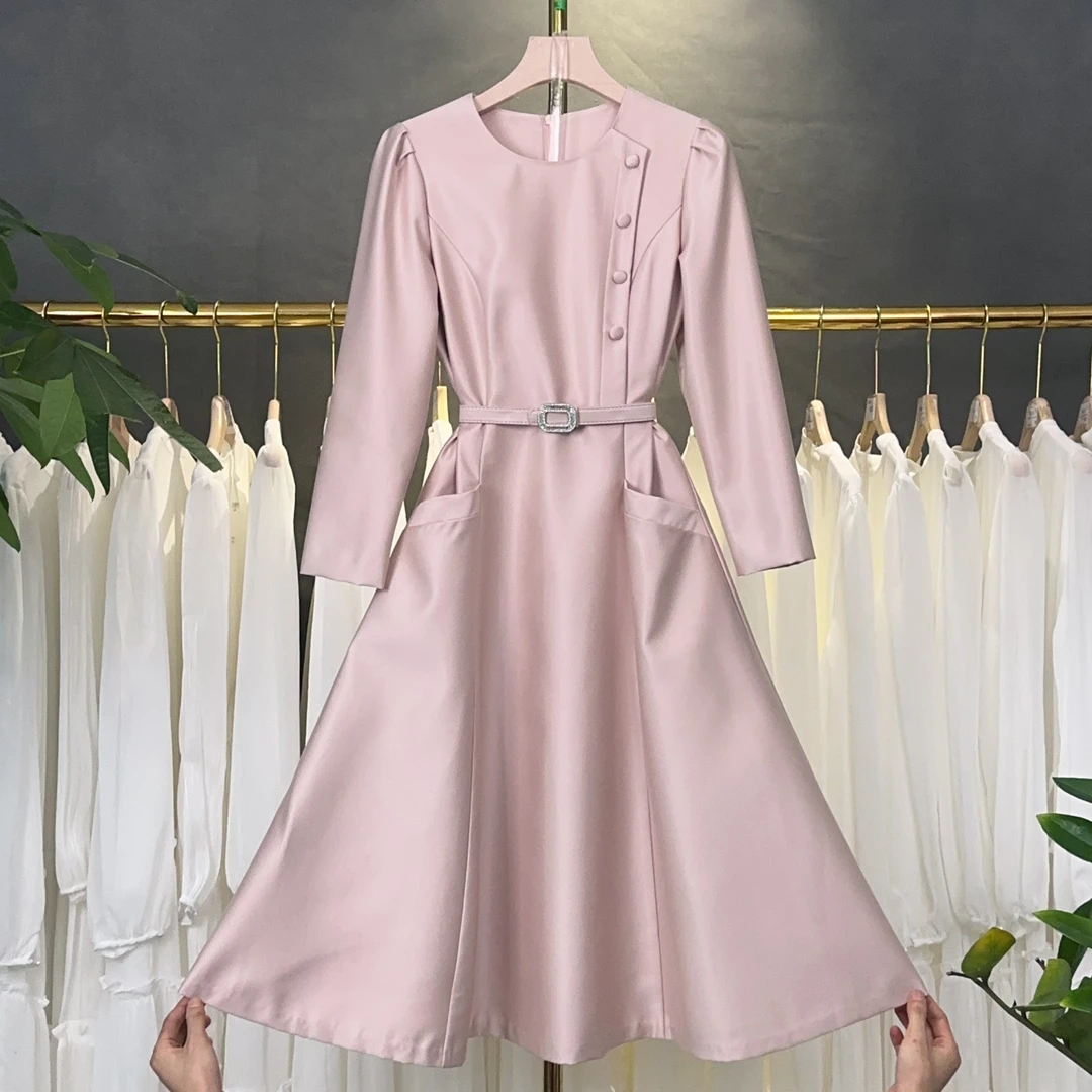 【现货】【RG2665】2024年秋冬新款时尚气质百搭减龄显瘦新款连衣裙