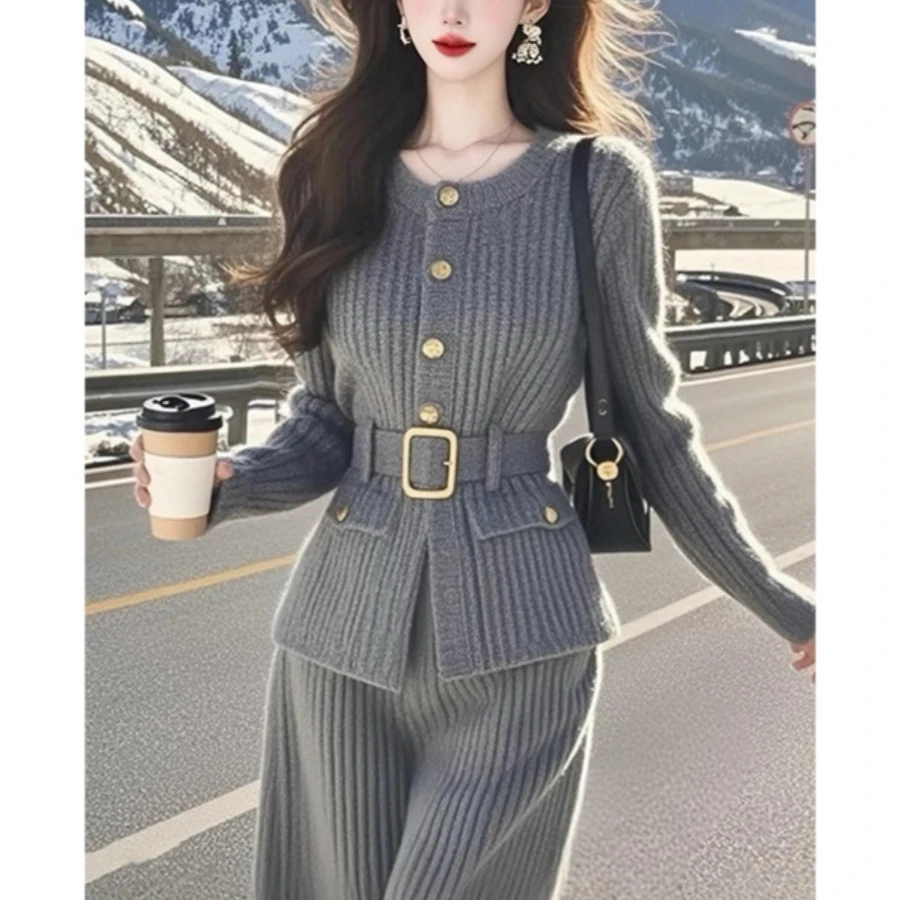 【RG3610】2024年秋冬新款时尚气质百搭减龄显瘦休闲套装