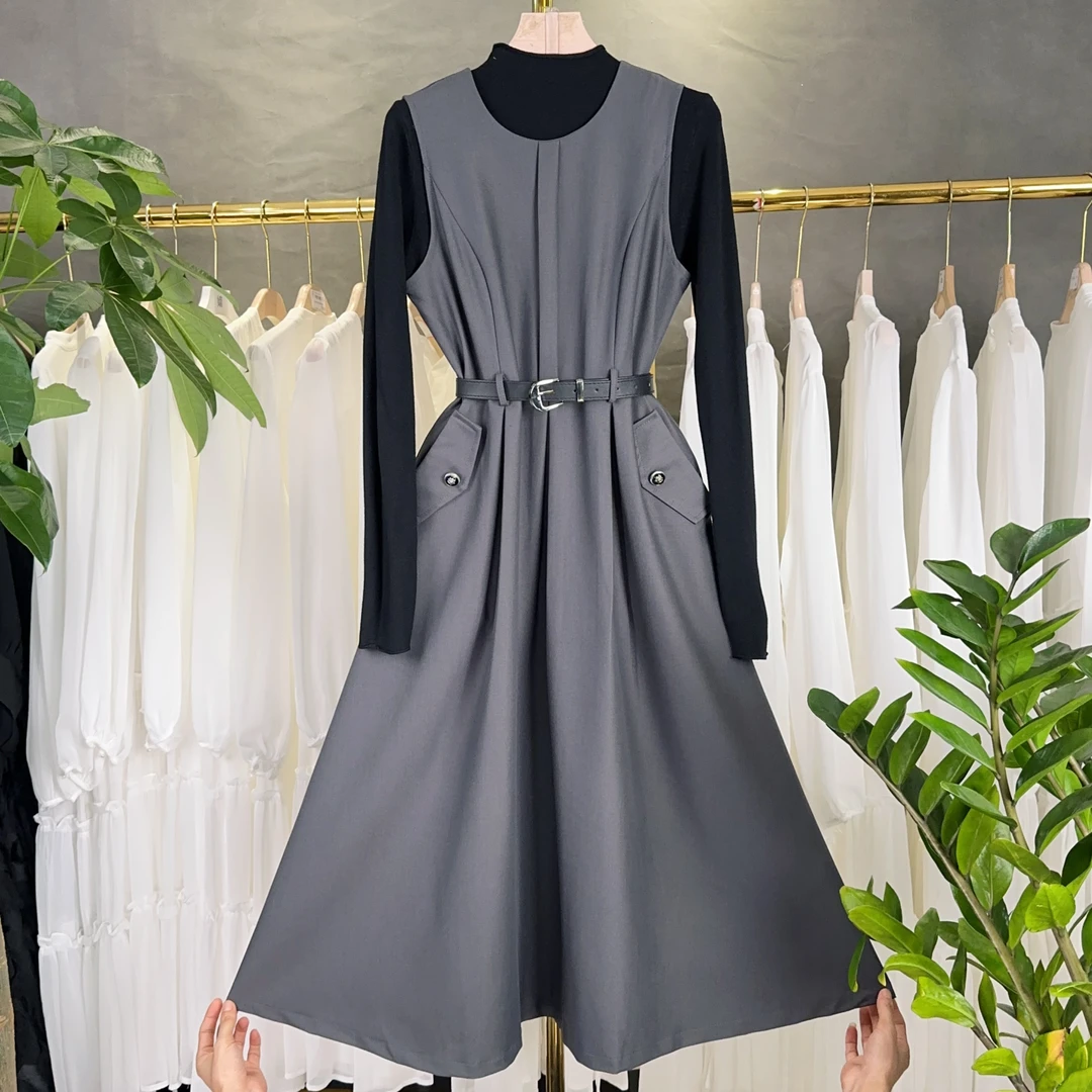 【现货】【RG1898】2024年秋冬新款气质百搭减龄显瘦新款女装连衣裙