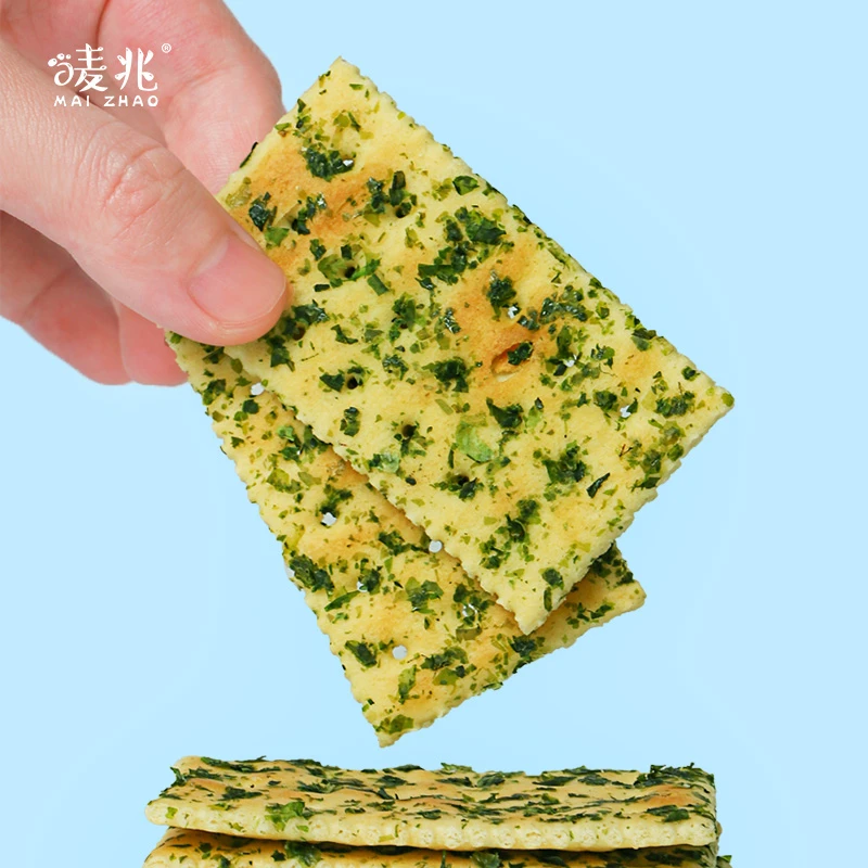 唛兆海苔苏打饼干散装咸味饼干办公零食代餐点心无添加蔗糖年货D