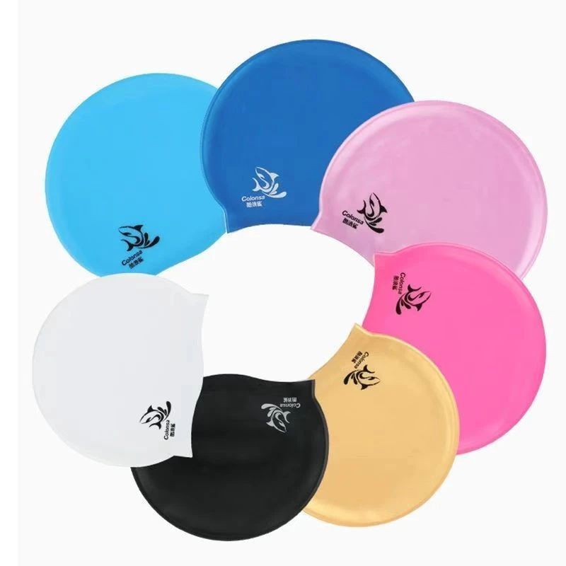 硅胶泳帽通用运动防水游泳长发ol高弹不勒头