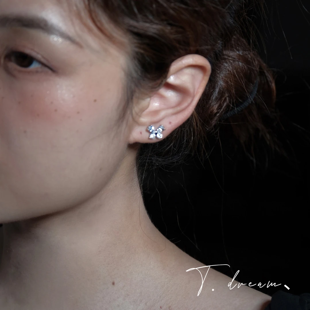 合金耳饰 《小小只》小锆石蝴蝶耳钉女小众设计高级耳饰耳环耳坠