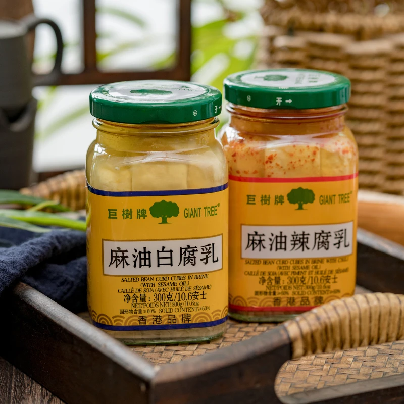 巨树牌经典白方腐乳300g正宗豆腐乳手工香辣霉豆腐罐装下饭菜调味