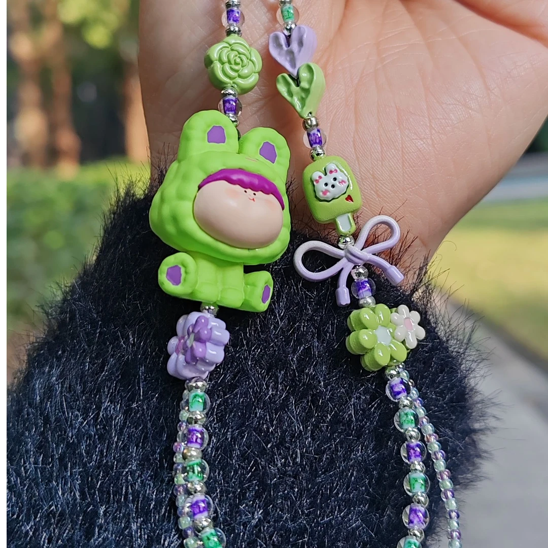 正版···阿玛莉莉丝小兔···DIY原创手机链可爱个性卡通防丢网红